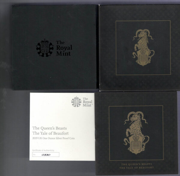 2019 Silver Proof One Ounce Yale Of Beaufort - Image 3
