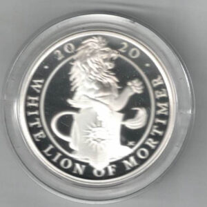 2020 Silver Proof One Ounce The White Lion of Mortimer. The coin contains one ounce of 999 fine silver. All of our silver coins are in stock.