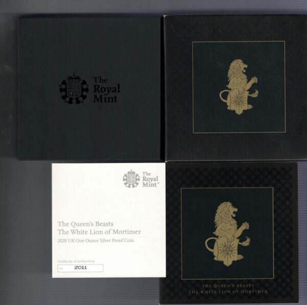 2020 Silver Proof One Ounce The White Lion Of Mortimer - Image 3