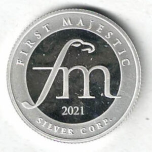 2021 First Majestic Silver Half Ounce Round . This round contains half an ounce of fine silver. All of our silver coins are in stock.