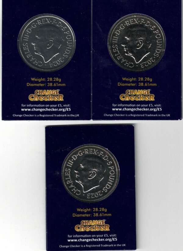 2023 & 2024 Five Pound 007 James Bond Coins - Image 2