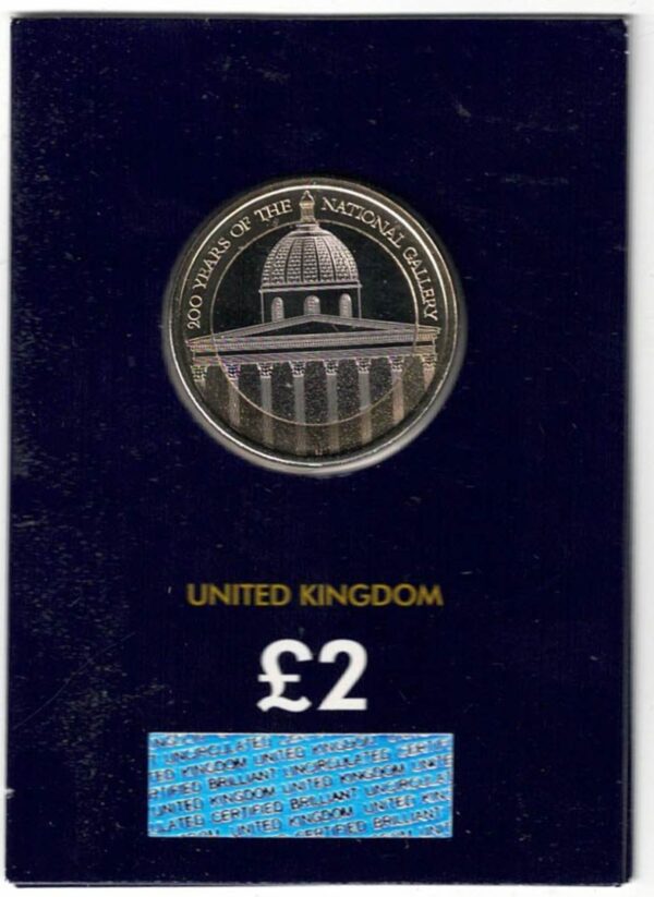 2024 Two Pound Coin featuring The National Gallery on the reverse and Charles III on the Obverse. All coins are in stock for dispatch.