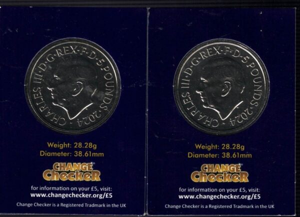 Two 2024 Five Pound Coins Robin Hood and Maid Marian - Image 2