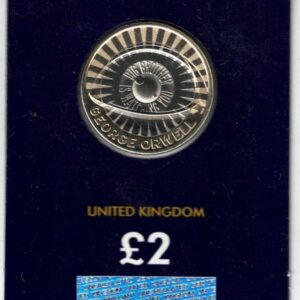 2025 Two Pound Coin featuring George Orwell on the reverse and Charles III on the Obverse. All coins are in stock for dispatch.