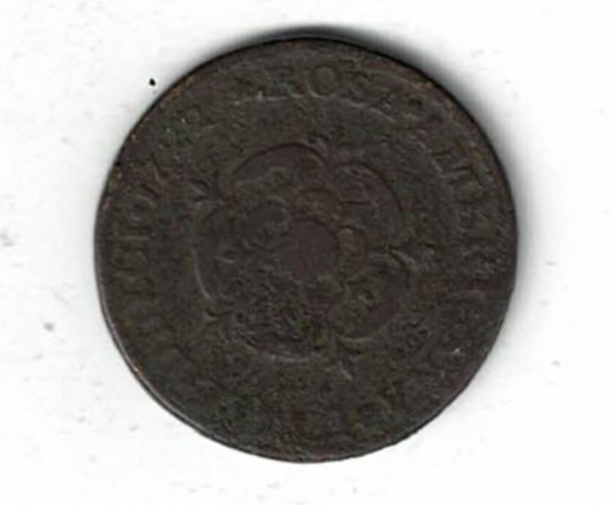 1722 USA Rosa Americana Copper Half Penny Coin - Image 2