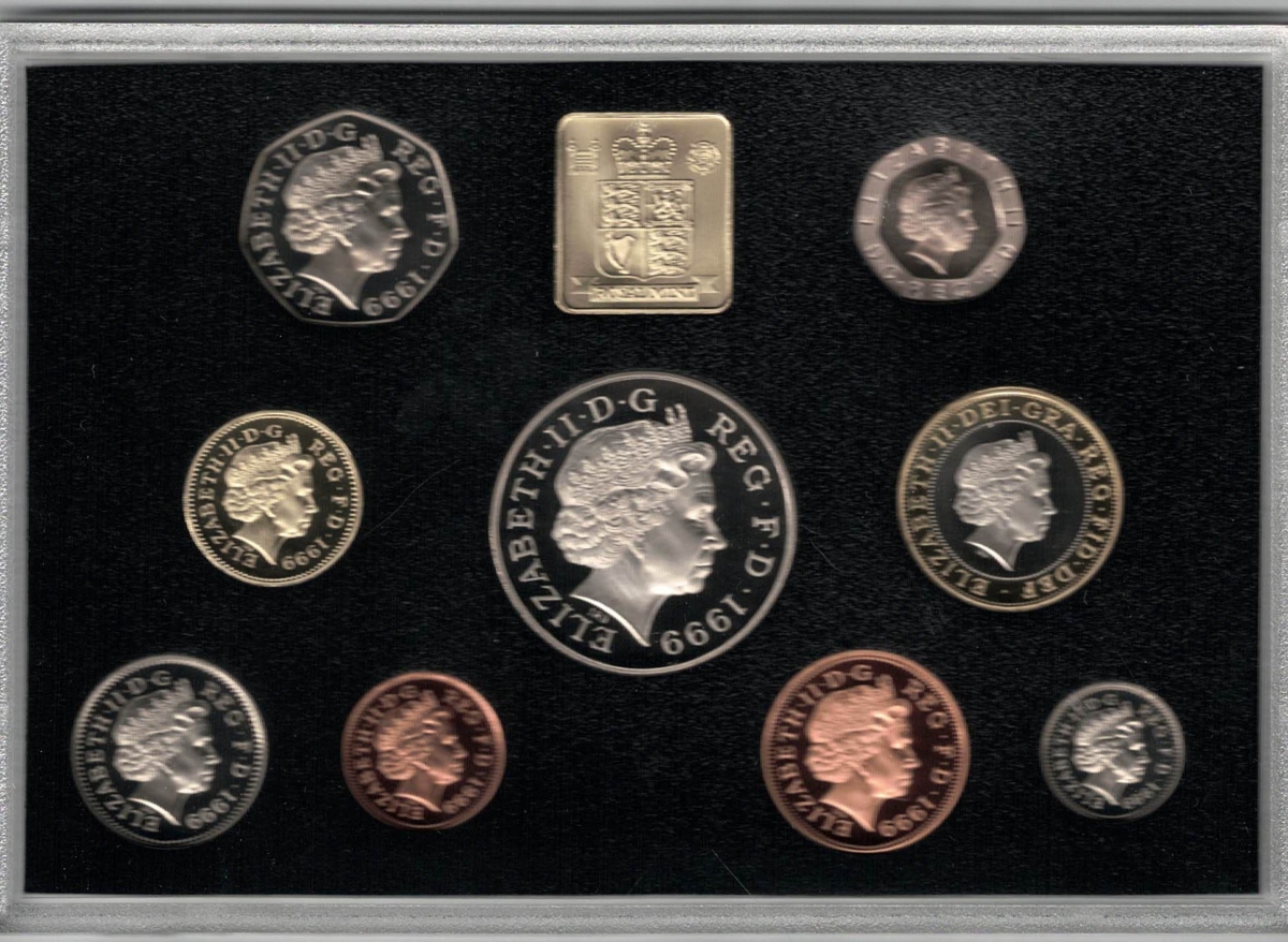 1999 Royal Mint Deluxe Nine Coin Proof Set - Image 2