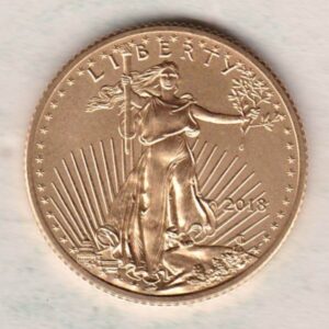 2018 Gold USA Quarter Ounce Eagle coin. Investment quarter ounce gold coin featuring Liberty on the Obverse. The Eagle on the Reverse.