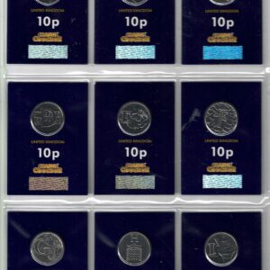 2019 A To Z 10 Pence Coin Set With Collectors Medal. 26 different 10 pence coins and collectors medal in change checker packets and collectors folder.