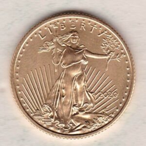 2020 Gold USA Quarter Ounce Eagle coin. Investment quarter ounce gold coin featuring Liberty on the Obverse. The Eagle on the Reverse.
