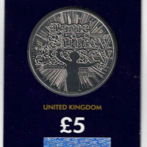 2023 Dame Shirley Bassey Five Pound Coin. This coin comes in the change checker card presentation packets in mint condition. King Charles III on Obverse.