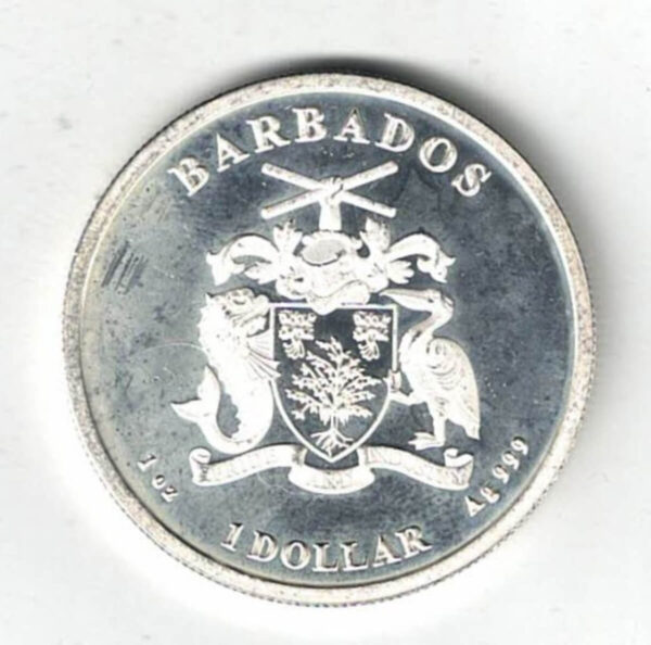 2023 Barbados Silver One Ounce Pelican Coin - Image 2