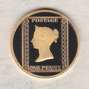 2023 Gibraltar Gold One Tenth Crown Coin. This Gold coin was struck in 22 carat Gold and weighs approx. 3.11 grams. Penny Black.