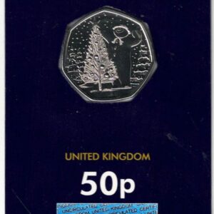 2024 Fifty Pence Change Checker The Snowman, featuring King Charles III on the Obverse, The Snowman on Reverse. All coins in stock.