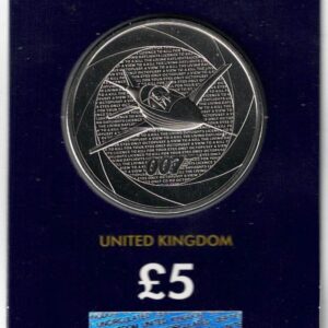 2024 Five Pound Coin Octopussy. This coin comes in the change checker card presentation packets in mint condition. King Charles III on Obverse.