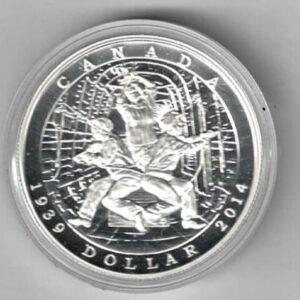 Boxed 2014 Canada Silver Proof Dollar Coin. The obverse features Queen Elizabeth II facing right All coins are in stock for dispatch.