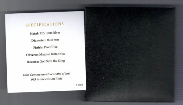 Boxed The Accession Of The King Sterling Silver One Ounce Round - Image 3