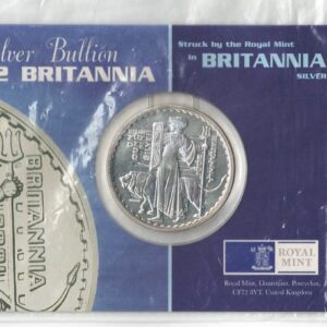 2001 Silver Britannia One Ounce Coin. The coin contains one ounce of fine silver. All of our silver coins have been pre-owned and are in stock.
