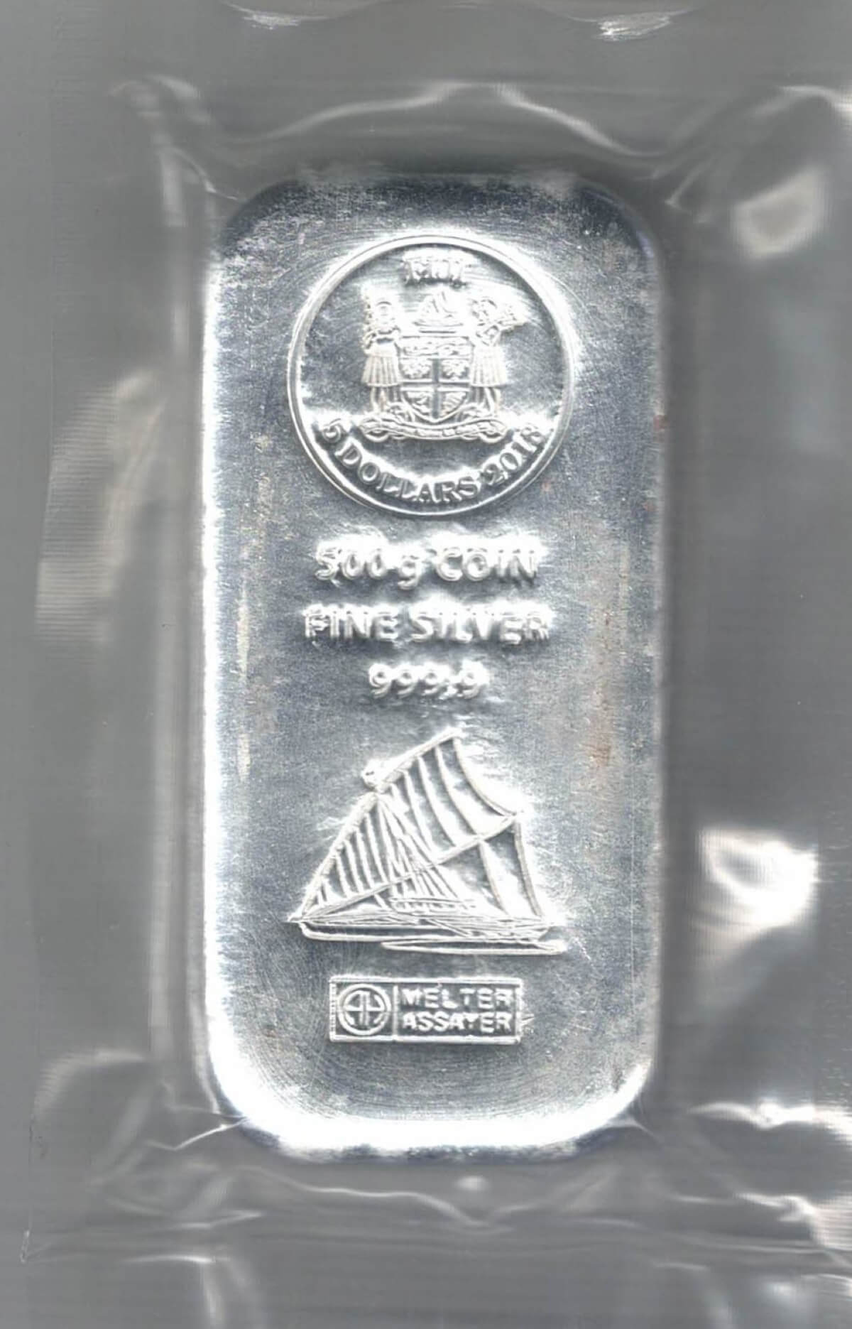 Sealed 2018 Fiji 500 Gram Silver Bar. This bar contains 500 grams of 999 fine Silver. All of our silver bars have been pre-owned and are in stock.