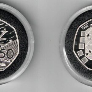 1994 Silver Piedfort Fifty Pence Two-Coin Set