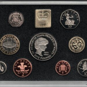 1999 Royal Mint Base Metal Nine Coin Proof Set . This 1999 set comes in a blue outer. All coins are in stock for despatch.