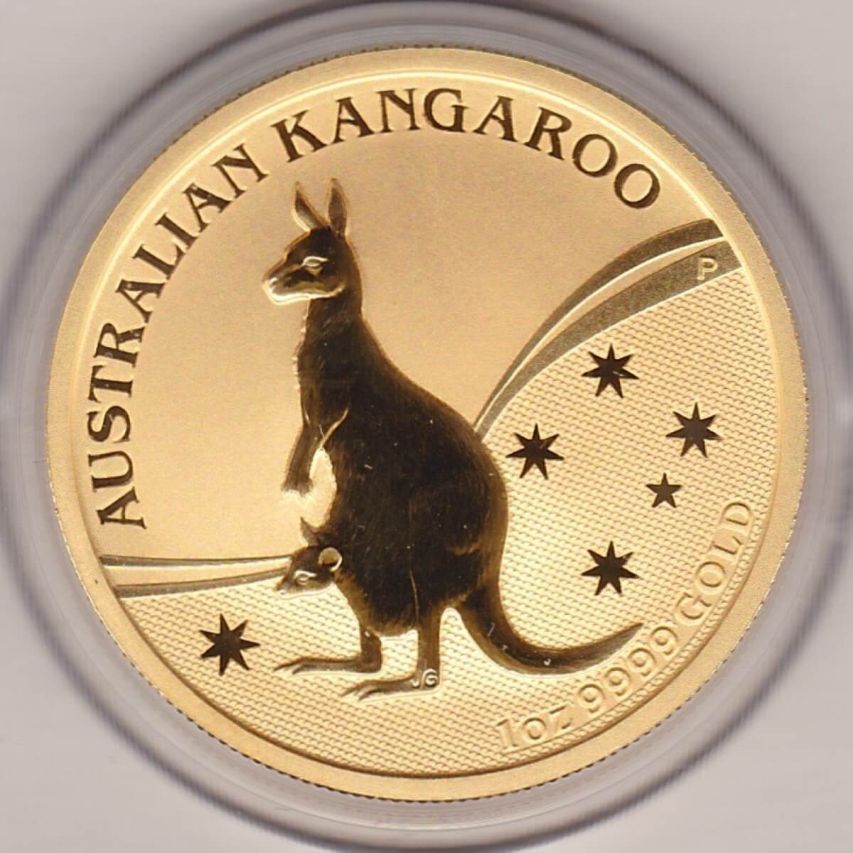 2009 Gold Australia One Ounce Kangaroo coin. Investment one ounce gold coin featuring Queen Elizabeth II on the Obverse. The kangaroo on the Reverse.
