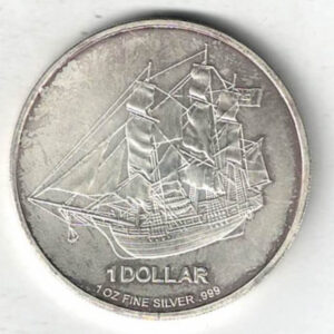 2013 Cook Islands Silver One Ounce Bounty Ship Coin The coin contains one ounce of 999 fine silver . All of our silver coins are in stock.