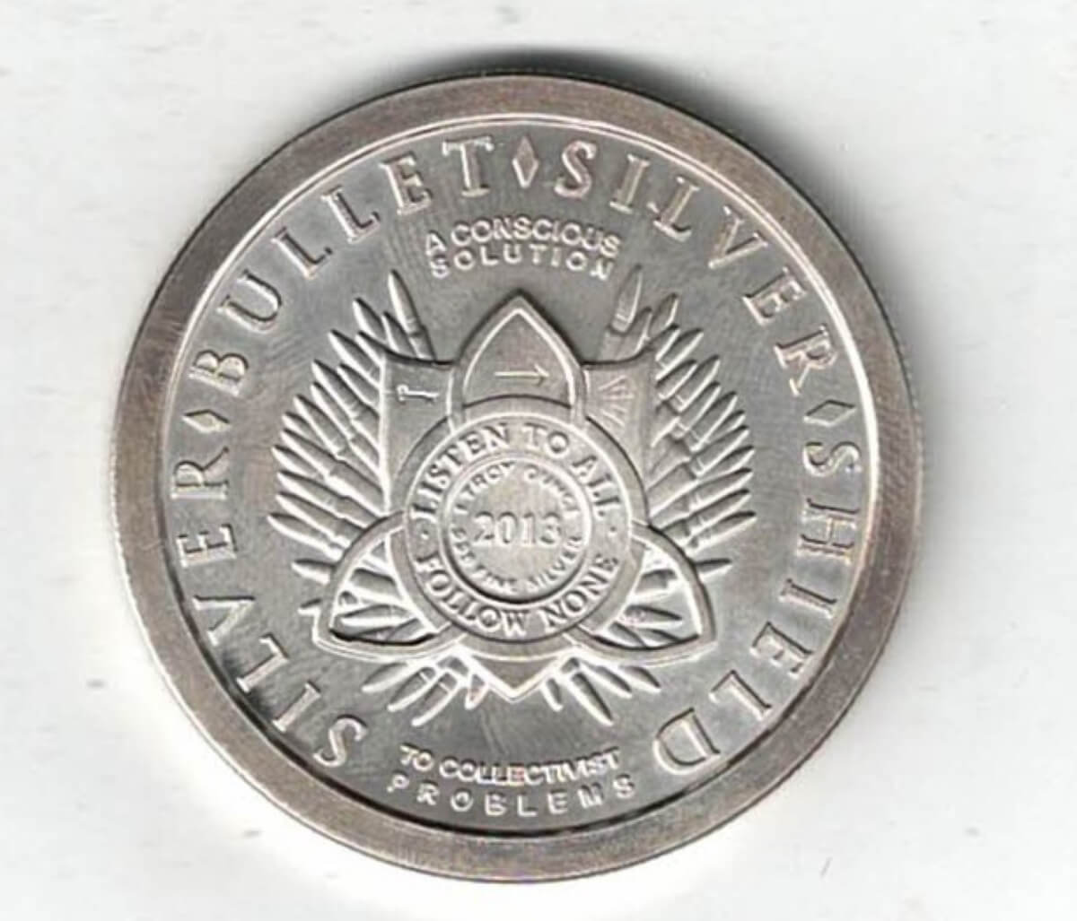 2013 Silver Shield Peace On Earth Silver One Ounce Round - Image 2