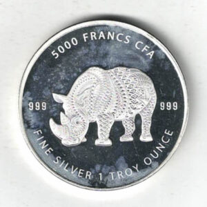 2018 Chad Silver One Ounce Rhinoceros. The coin contains one ounce of 999 fine silver . All of our silver coins are in stock.