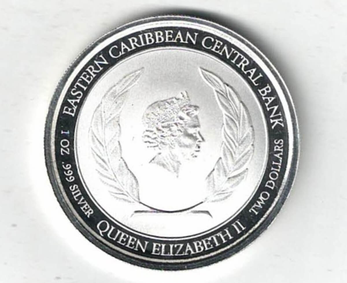 2018 Silver Grenada One Ounce Diving Paradise Coin - Image 2