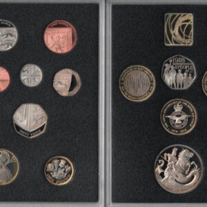 2018 Royal Mint Base Metal Thirteen Coin Deluxe Proof Set . This 2018 set comes in a black outer. All coins are in stock for despatch.