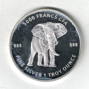 2019 Chad Silver One Ounce Elephant Coin. The coin contains one ounce of 999 fine silver . All of our silver coins are in stock.