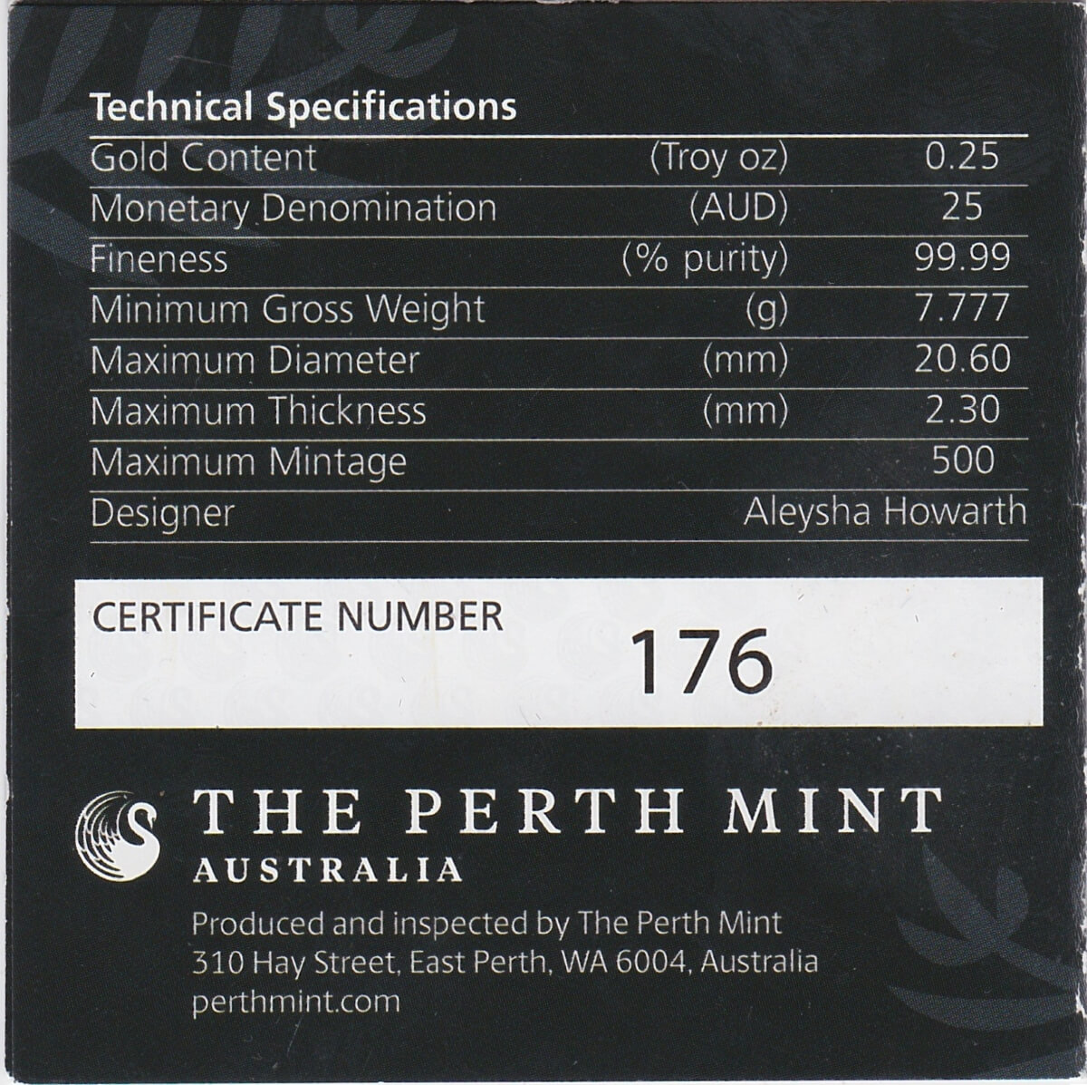 2021 Gold Proof Australia Quarter Ounce - Image 3