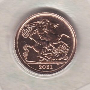 2021 Gold Half Sovereign Coin. This coin comes sealed in the plastic cellophane packed as issued by the Royal Mint. The coin has never been handled.
