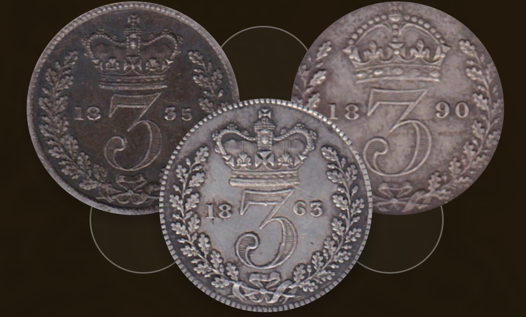 British Silver Threepence Coins