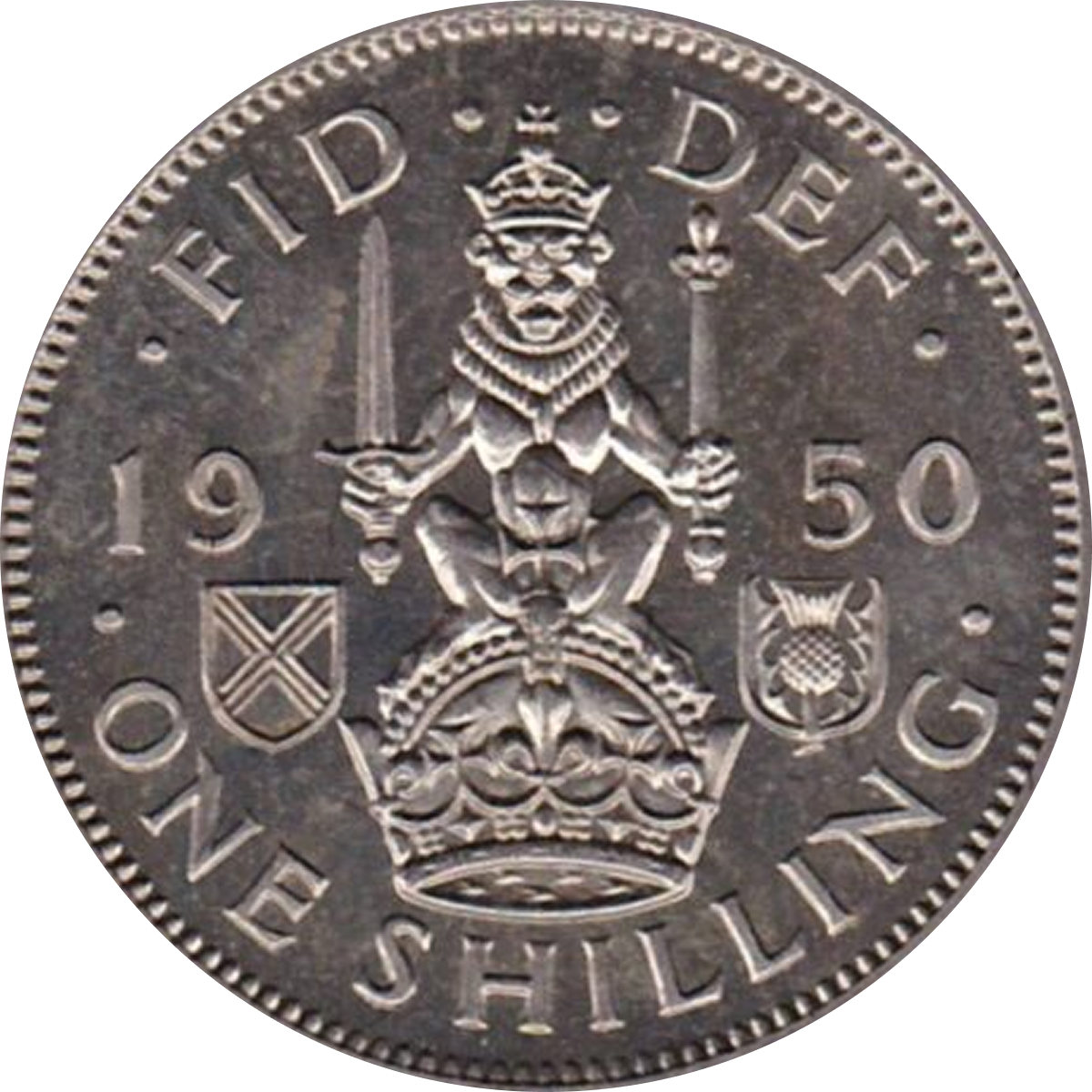 British Cupro Nickel Shilling Coins