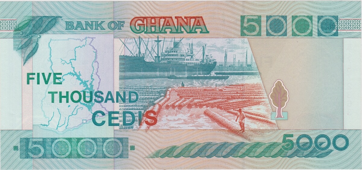 P31c Ghana Five Thousand Cedis Banknote - Image 2