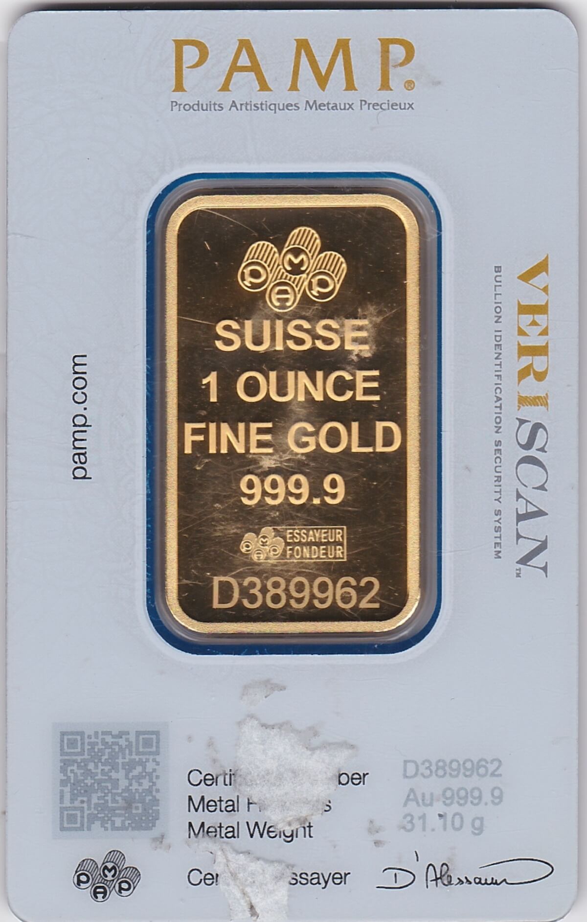 Pamp Lady Fortuna One Ounce Gold Bar - Image 2