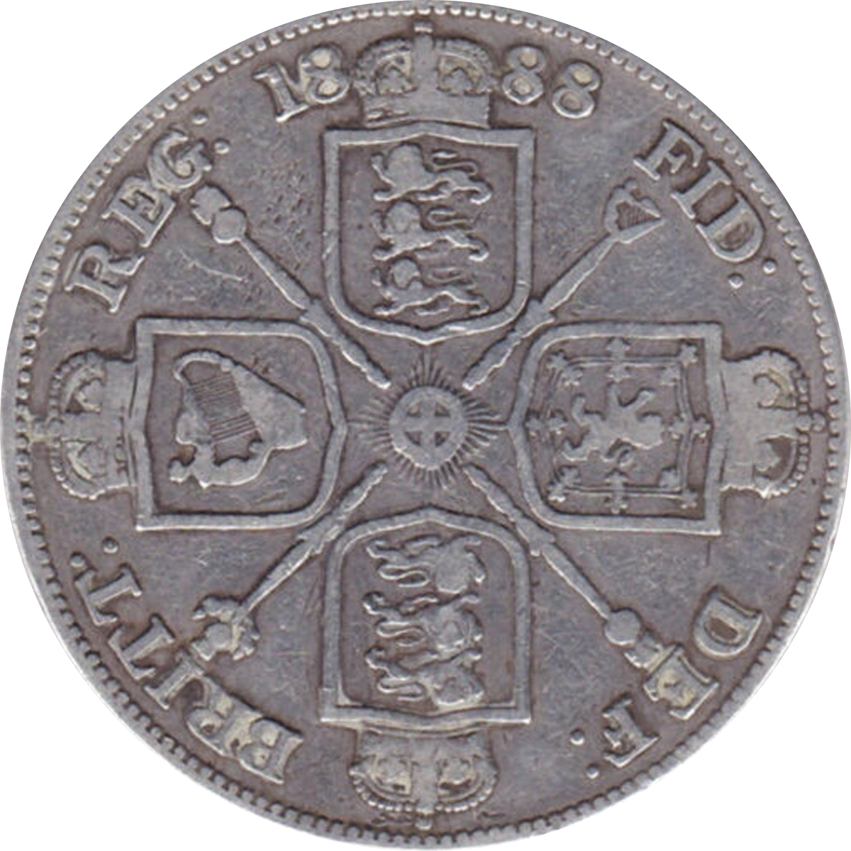 British Silver Double Florin Coins