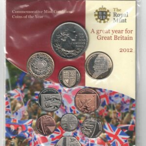 Sealed 2012 Royal Mint Brilliant Uncirculated Commemorative Of The Year . This 2012 set comes with card outer. All coins are in stock for despatch.