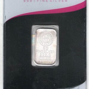 Sealed Nadir Five Gram Fine Silver Bar. All of our silver bars have been pre-owned and are in stock. You are buying one silver bar.