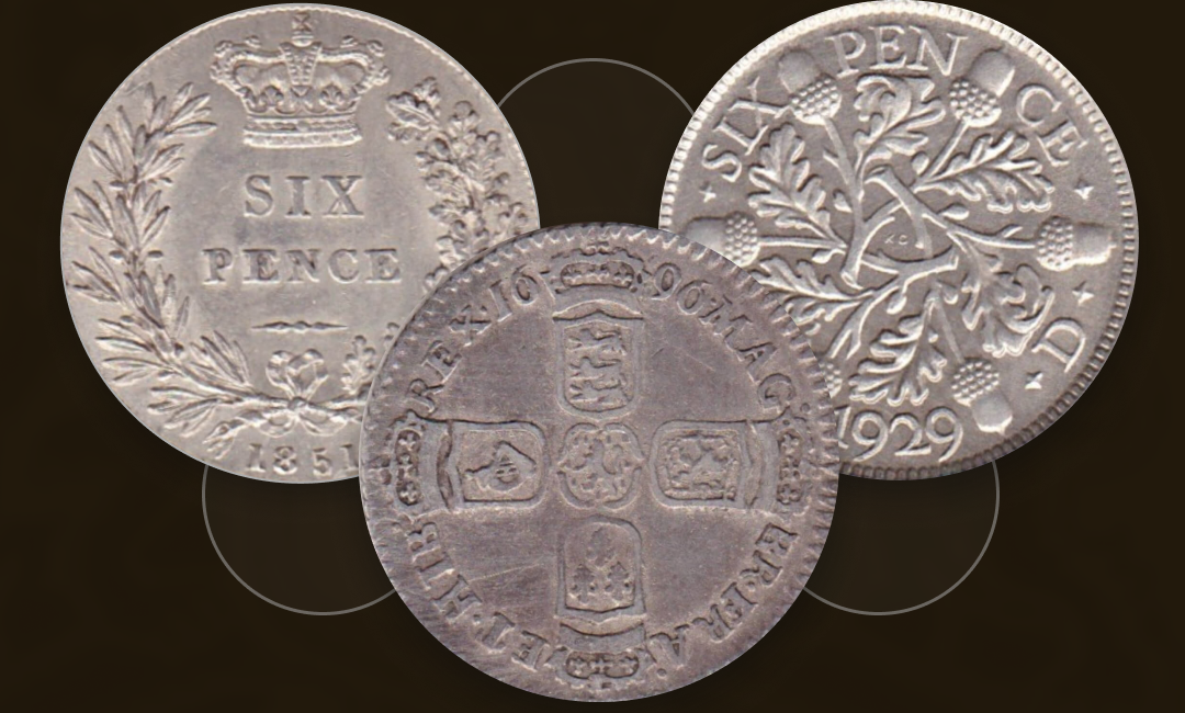 British Silver Sixpence Coins