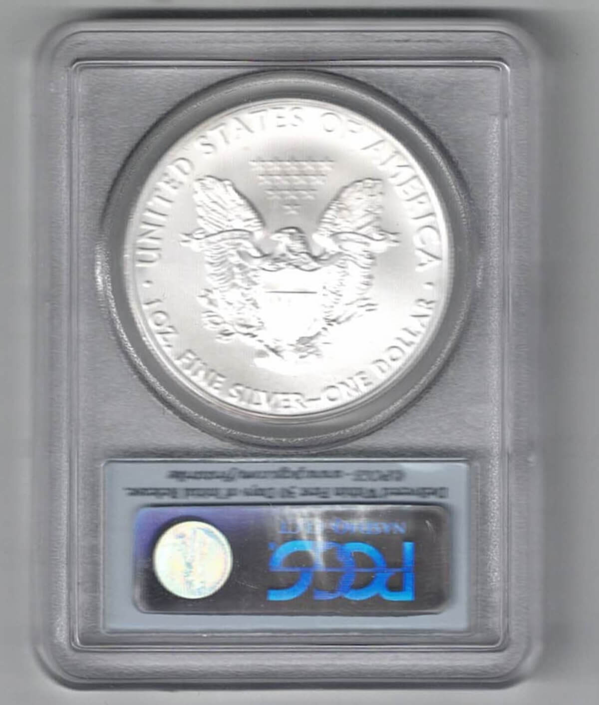 Slabbed PCGS 2008 Silver USA One Ounce Eagle Coin - Image 2