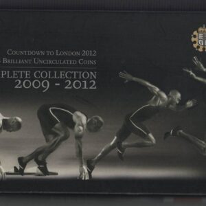 Four Five Pounds Coins countdown to London. Featuring Queen Elizabeth II on the Obverse. All five pound coins are in stock.