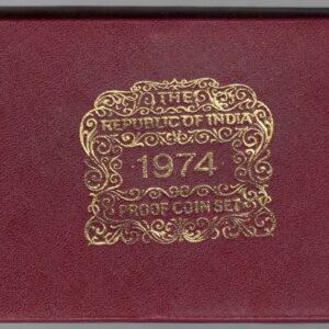 1974 India Ten Coin Proof Set. All of our coins have been pre-owned and are in stock. You are buying the ten coin proof set in the pictures.
