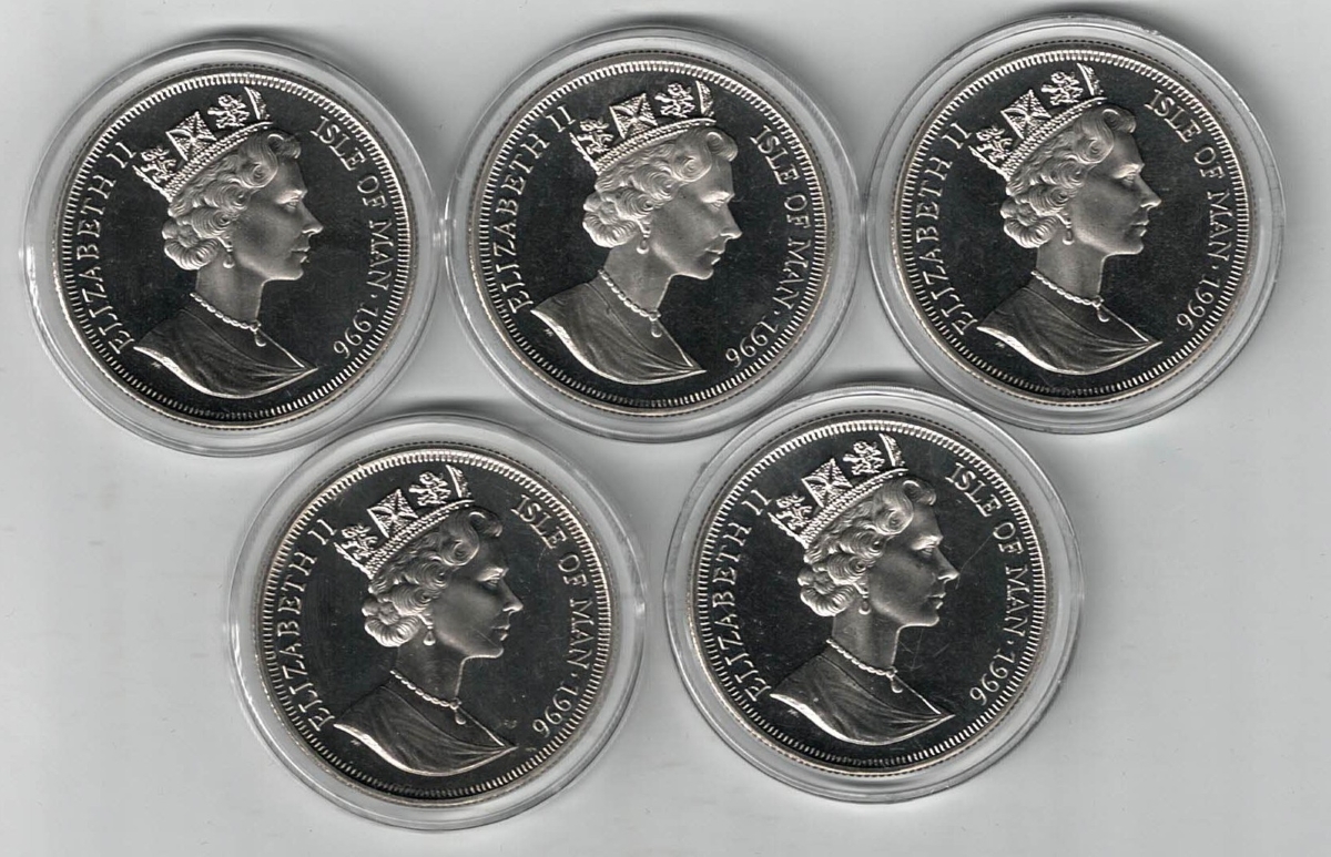 1996 Isle Of Man Legend Of King Arthur Five Crown Coin Set - Image 2