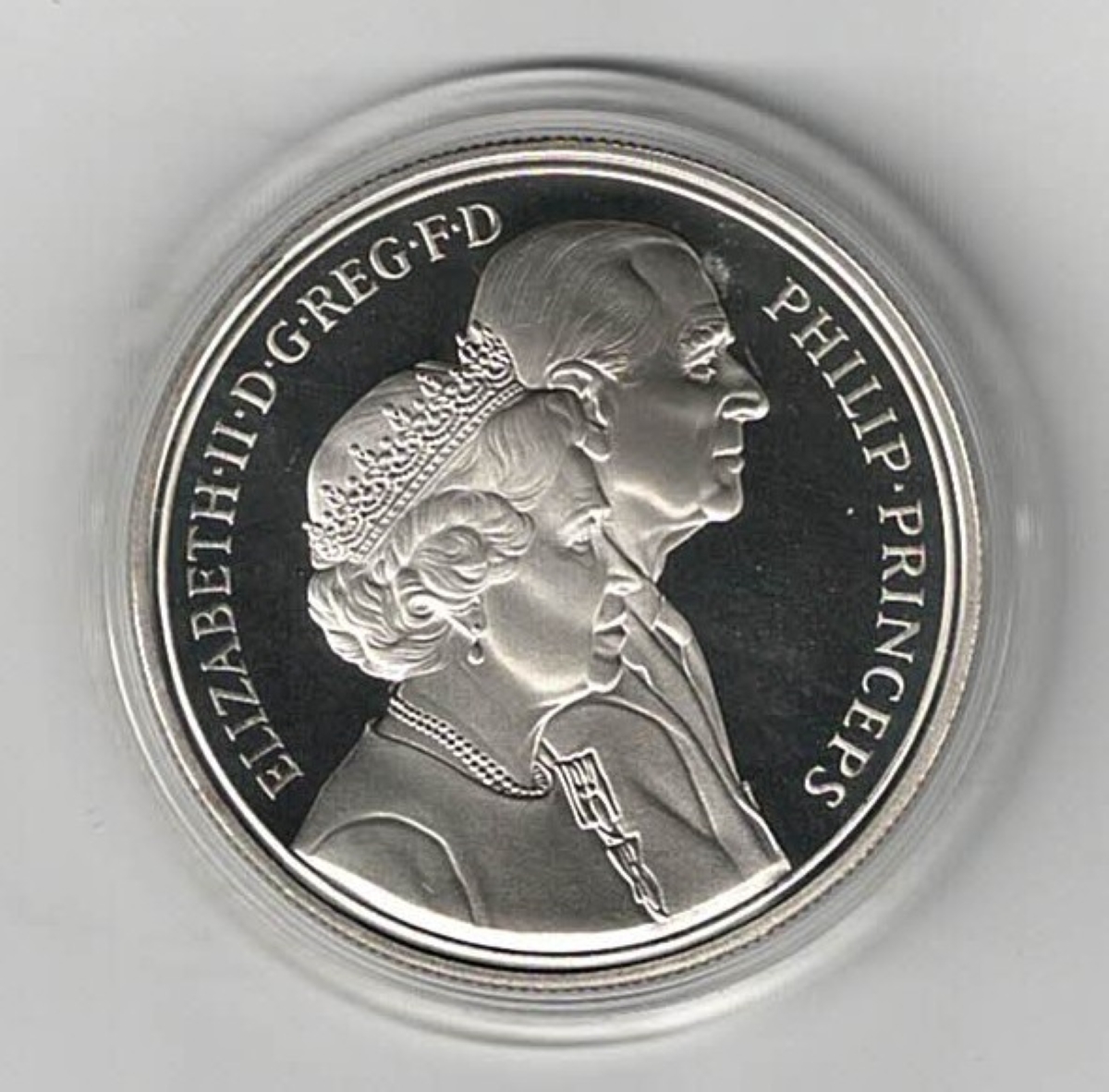 1997 Five Pound Silver Proof Golden Wedding Coin - Image 2