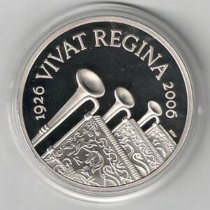 2006 Five Pounds Standard Silver Proof Queen's 80th Birthday Coin. All coins are in stock for despatch. You are buying one coin.