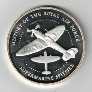 2008 Silver Five Ounce Supermarine Spitfire Round. This silver round was to commemorate the history of the raf. All coins are in stock.