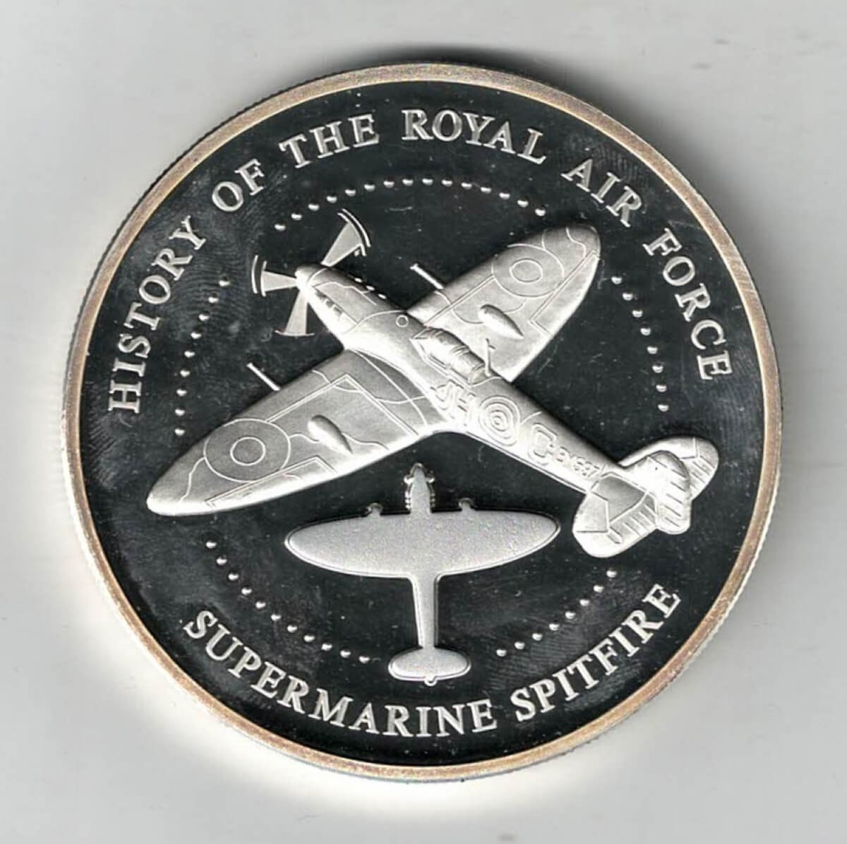 2008 Silver Five Ounce Supermarine Spitfire Round. This silver round was to commemorate the history of the raf. All coins are in stock.