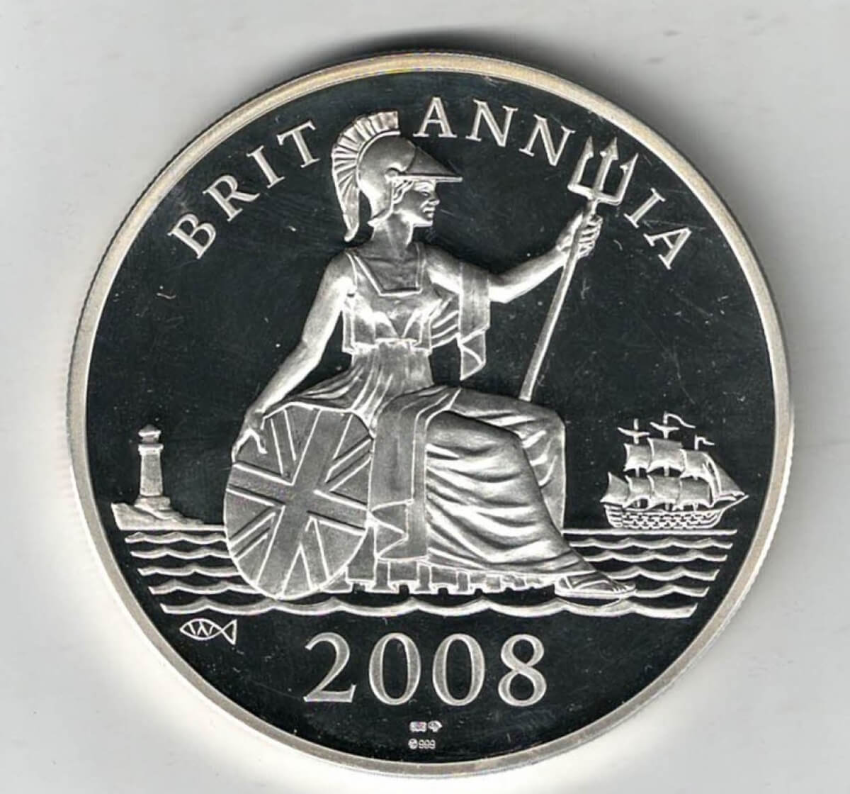 2008 Silver Five Ounce Supermarine Spitfire Round - Image 2
